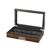 Rothenschild watch box RS-2377-12EB for 12 watches ebony