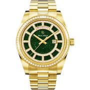 Paul Rich PR-47460 Mens Watch Crown Legacy Gold Aventurine Green 40mm 5ATM