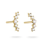 Thomas Sabo H2375-M01-14 Stud Earrings with White Cubic Zirconia Gold-Plated Women