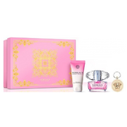 Set cadou Versace Bright Crystal, apa de toaleta 90ml + lotiune de corp 100ml + breloc