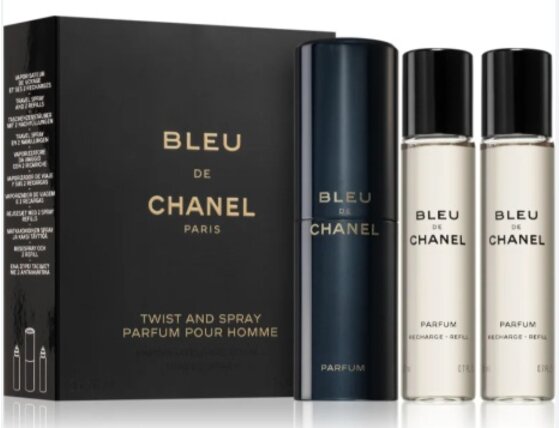 Chanel bleu de chanel parfum twist and spray parfum 3 x 20 ml - Chanel Bleu de Chanel Parfum Twist and Spray parfum 3 x 20 ml