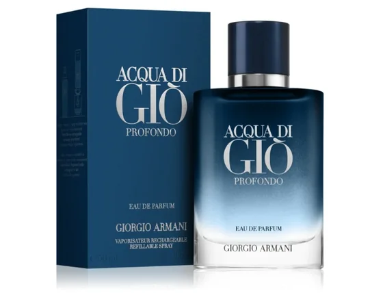 Giorgio armani acqua di gio profondo, refillable parfémovaná voda, 50 ml - Armani Acqua di Giò Profondo 50 ml edp