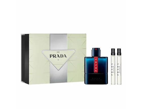 Prada luna rossa ocean  darčeková sada, toaletná voda 100ml + 2x toaletná voda 10ml - Prada Luna Rossa Ocean edt 100ml + 2x 10ml set